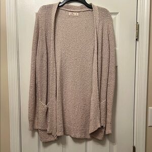 Hollister Women's Cream Open-Front Cardigan